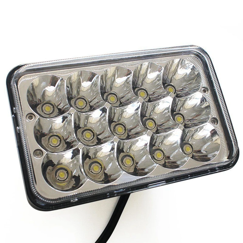 4x CREE LED Headlight For Kenworth W900L HID Peterbilt Western Star Freightliner