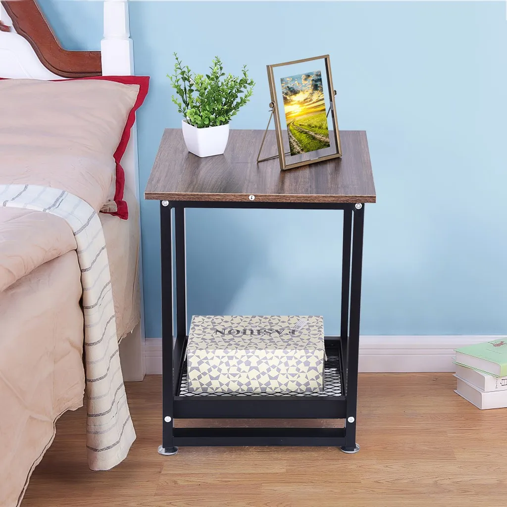 Side End Table Sofa Chair Bed Coffee Table Night Stand With Storage Drawer Shelf