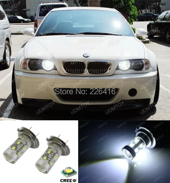 2x Error Free H7 LED Kit For (2000 2003 BMW E46 323ci 325ci 328ci 330ci