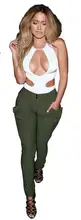 Lady’s sexy strapless tops + pants clothes set women’s fashion slim bodycon jumpsuits women summers sleeveless rompers S M L XL