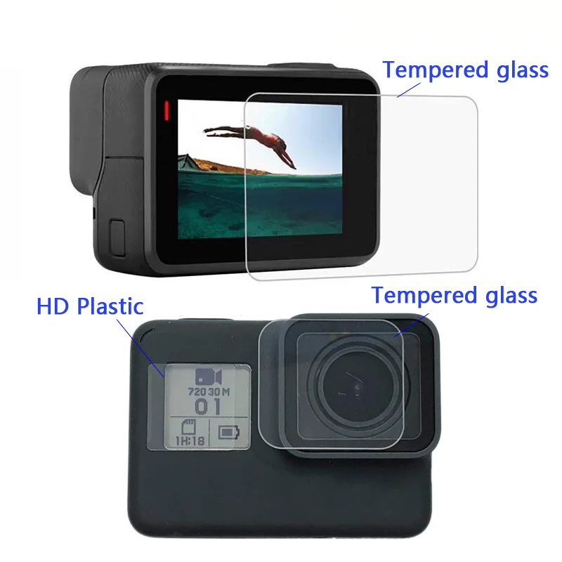 Защитный чехол из закаленного стекла для Go Pro Gopro Hero 5 6 7 8 Hero8 крышка объектива