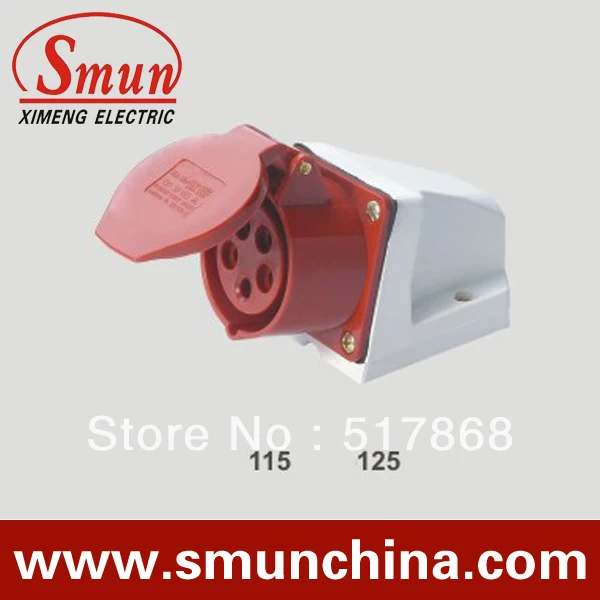 

32A 3p+N+e 220-415v industrial socket with CE ROHS 1 year warranty european type