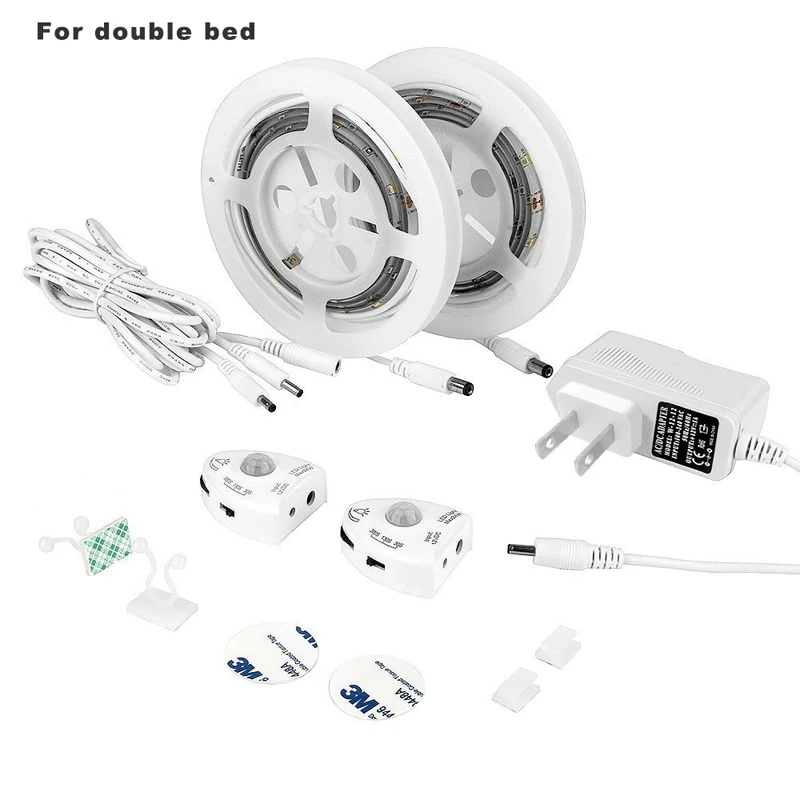 Sensor de Movimento Luzes do Armário Led para o Quarto de Luz da Decoração do Jardim para Chrismas Bochsbc Regulável Branco Quente Tira Lâmpada Festas 3 BOCHSBC Regulável Sensor de Movimento Branco Quente
