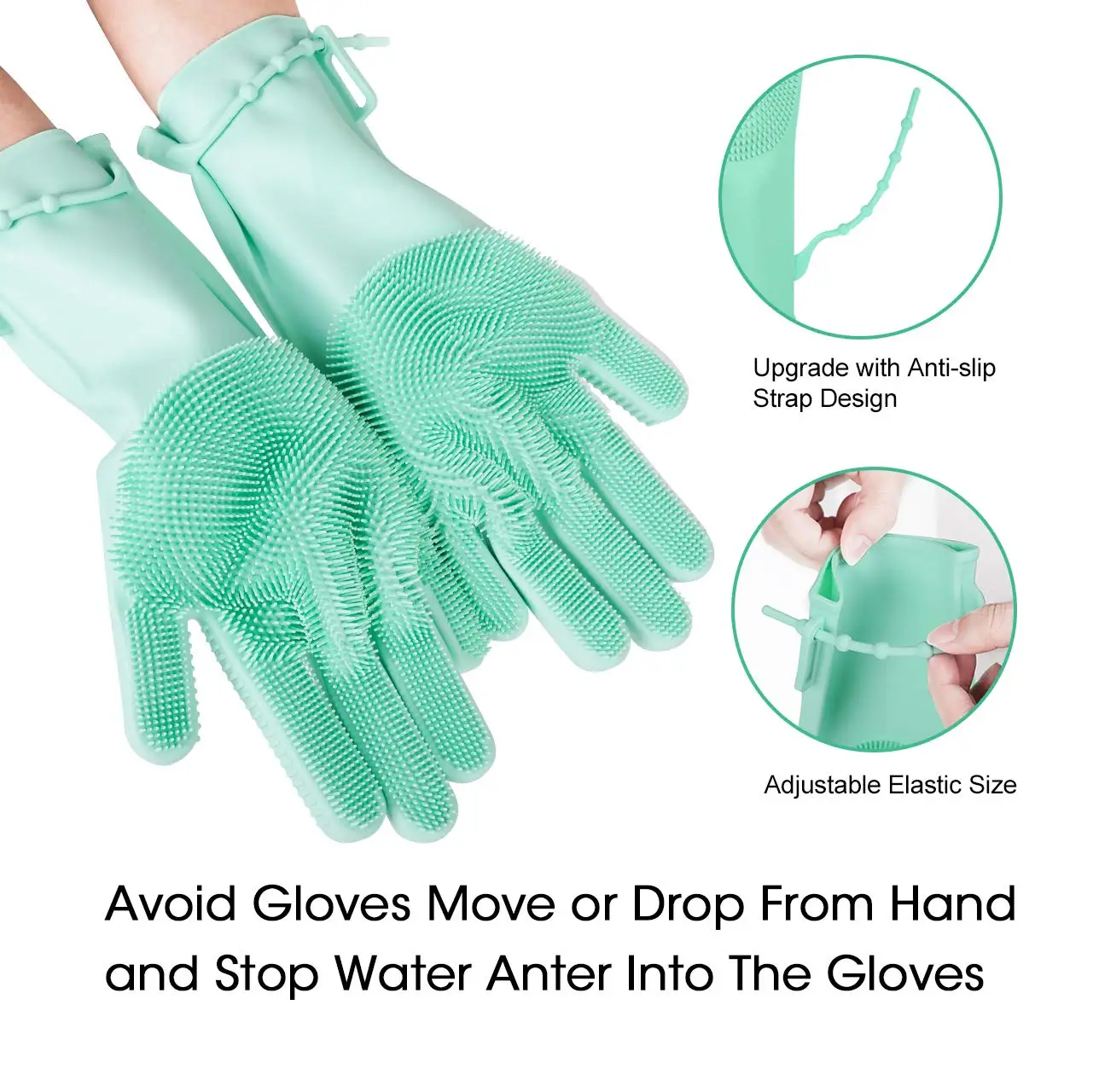 

Hot Selling Silicone Dishwashing Gloves Magic Household Rubber Cleaning Bowl Gloves Car Pet Brush Kitchen Accessories
