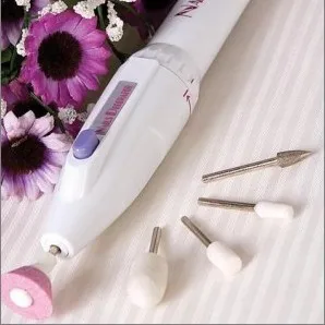 

1set/Lot Pen Shape Electric Nail Drill Machine Manicure Pedicure Nail File Polish Trimming Kit With 5 crafted nail heads