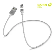 Wsken Round magnetic fast charging cable for android and lightning devices magnet Cable for micro usb iphone 2.1A High Current