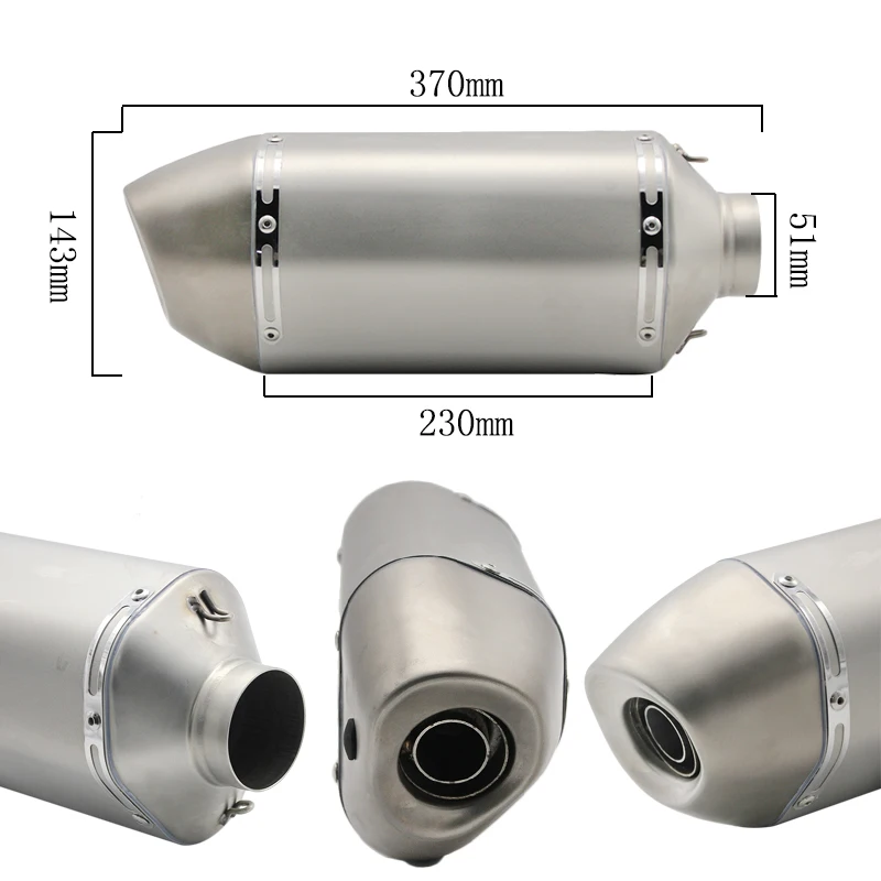 ZS MOTOS 51mm Ak Motorcycle Exhaust Modified Scooter Muffle With DB Killer For Motocross Dirt Bike Cross ATV | Автомобили и