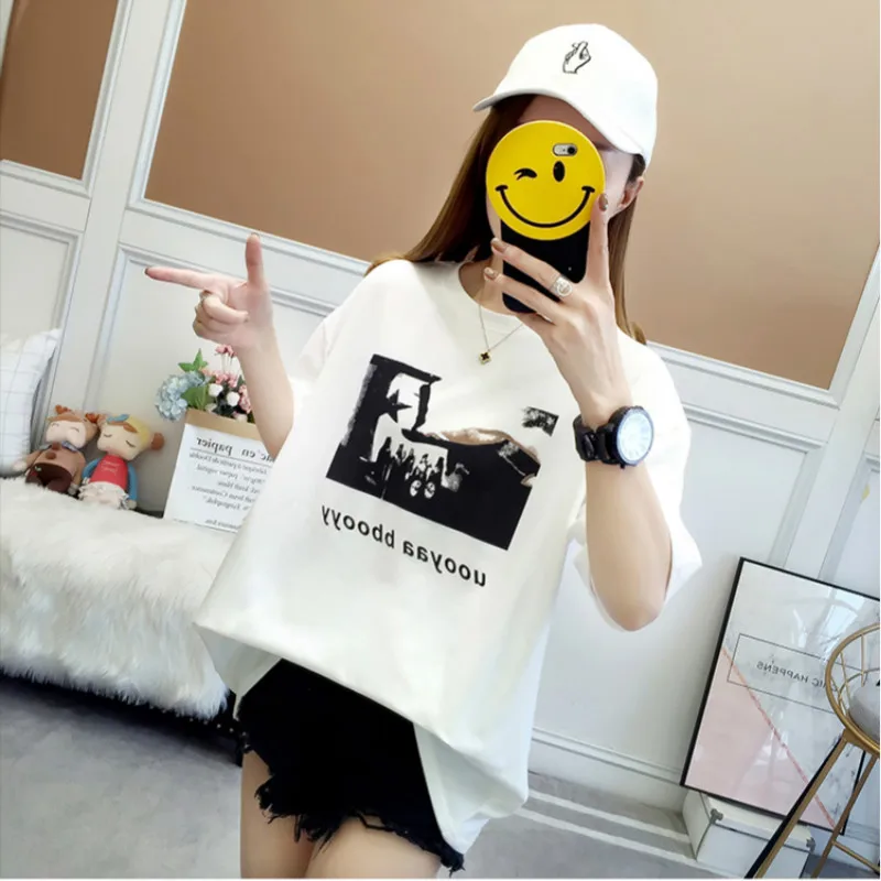 

Plus Size S-2XL Harajuku Summer T Shirt Women New Arrivals Fashion Printed T-shirt Woman Tee Tops Casual Short sleeve female Tee