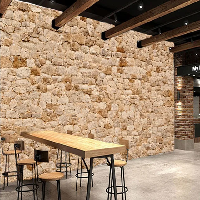Photo Wallpaper European Fashion Bathroom Mural Photo Wallpaper European Fashion Bathroom Mural Tiles Brick Wall Artifacts Background Restaurant