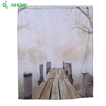 

Wooden Bridge Fall Shower Curtain 180x180cm/150 * 180 cm Waterproof Polyester Shower Curtain Bathroom Decorations