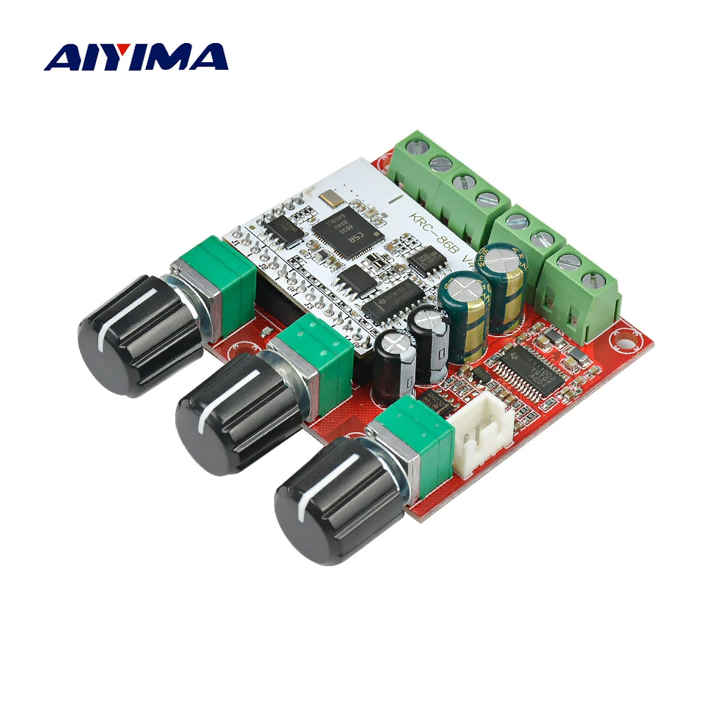 5 channel car amplifier AIYIMA TPA3110D2 Subwoofer Bluetooth Amplifier Board 2.1 Channel TPA3110 Active Digital Audio Amplifiers 15W*2+30W 2 channel amp