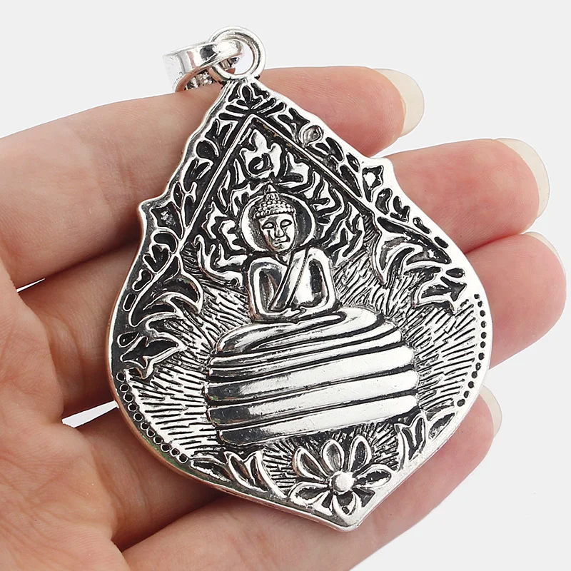 5 Large Leaf Tibetan Silver Tone Charms Pendants For Jewellery Making Findings