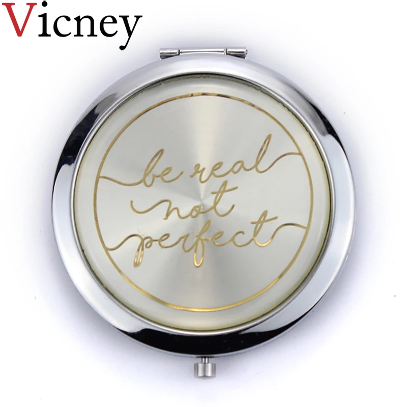 

Vicney 2019 New arrival Simple luxury style Mirror Portable Women Makeup Mirror Hand Pocket Folded-Side Cosmetic Make Up Mirror