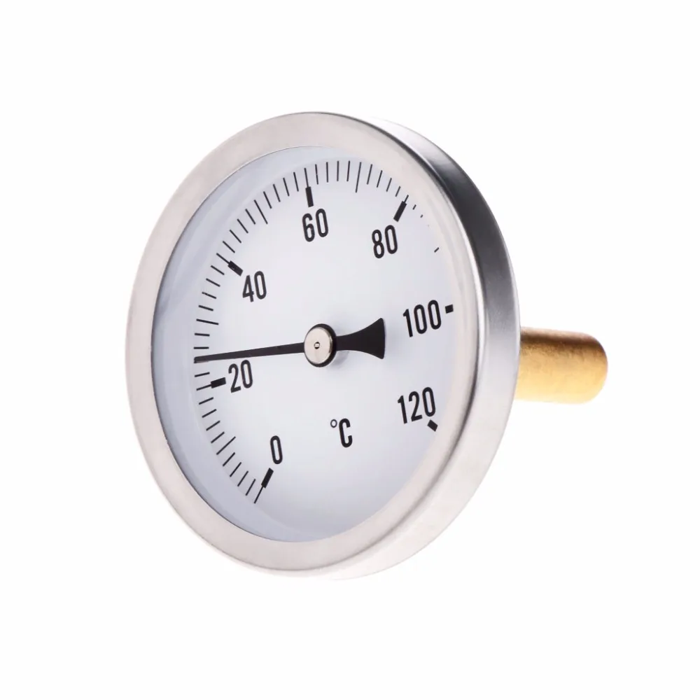 63 мм Циферблат горизонтальный термометр алюминиевый датчик температуры Измеритель жидкой воды тестер инструменты