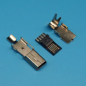 

20set 3 in 1 mini usb male jack Mini USB 5P 5-pin male plug Jack Connector Ultra-thin soldering type DIY