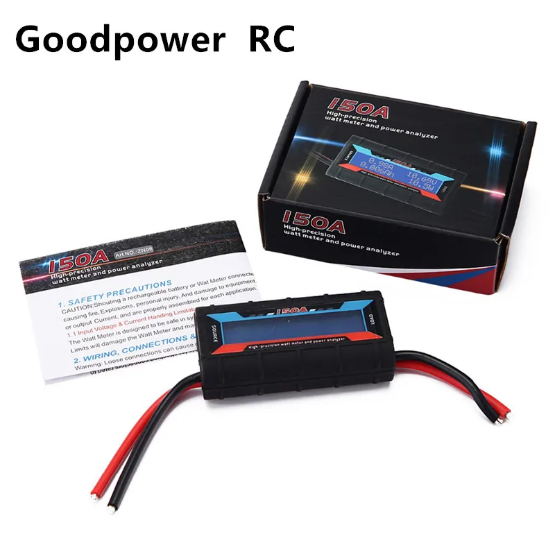 

G.T POWER RC 150A High Precision Watt Meter and Power Analyzer w/ Backlight LCD DC Voltage current and Ah tester