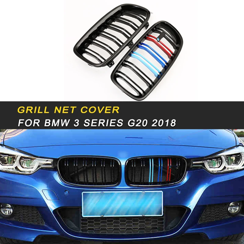 

Car Grill Frame Trim Front Net Trim Cover Sticker Accessories for BMW 3 Series F30 2018