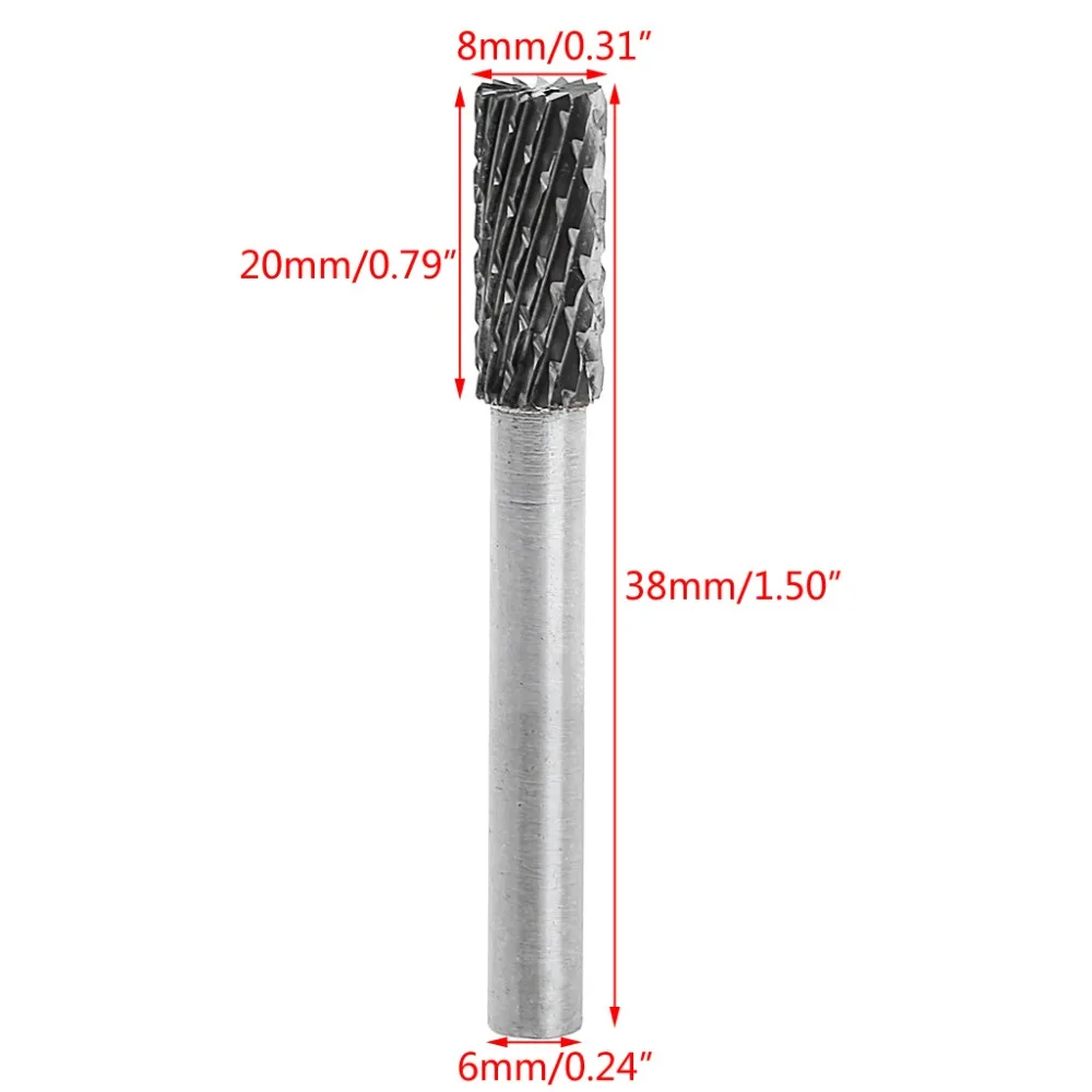 8mm Head Tungsten Carbide Point Burr Die Grinder Drill Bit Abrasive