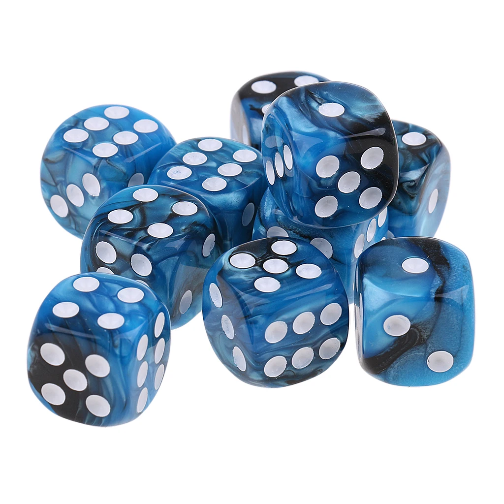 MagiDeal 30Pcs 16mm Six Sided D6 Dices Party Fun Toy for RPG MTG DND Dungeons and Dragons Gambling Craps