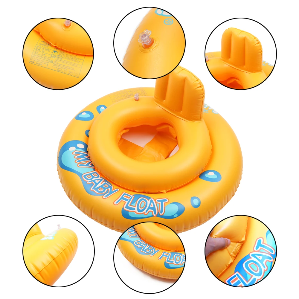 1 Piece Round Summer kids baby Float Swim pool 2 circles Hollow Swim Seat Ring Cartoon Float Swimming pool