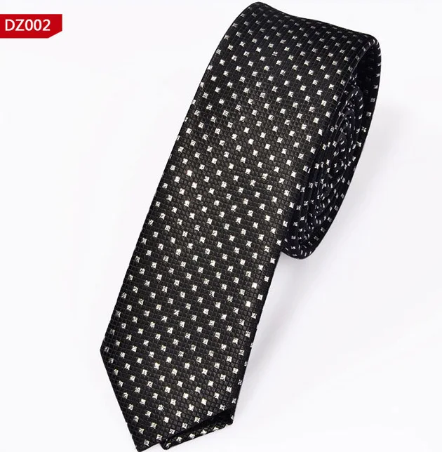 Новинка, мужские повседневные тонкие галстуки, Классические Тканые вечерние галстуки из полиэстера, модный клетчатый мужской галстук в горошек для свадьбы, деловой мужской галстук - Цвет: DZ002
