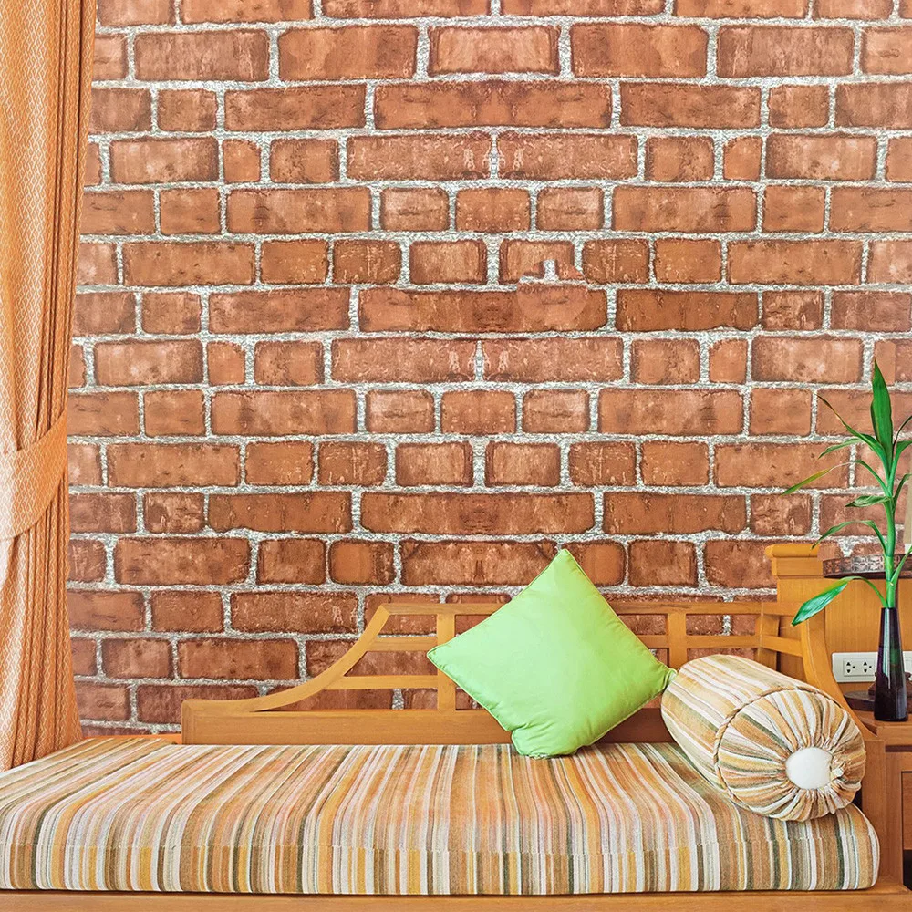 3D uneven Brick Stone textured Self adhesive Wall Sticker