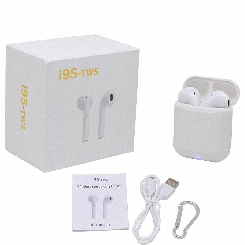 

Good quality I9s TWS Wireless Bluetooth 5.0 Earphone Ture Stereo Earbuds Headset with Magnetic Charger Case for iPhone X XR XS