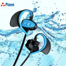 Cheapest PIZEN IPX8 802 earphone Wireless CSR Bluetooth Headset Waterproof Sport Headphones Noise Cancelling Running Earbuds for iphone