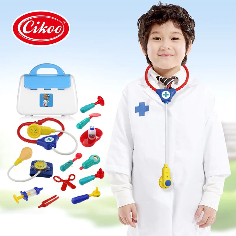 

New Pretend Play Doctor Toys Simulation Medicine Medical Kit Kids Baby Children's Toys Stethoscope Syringe With Suitcase