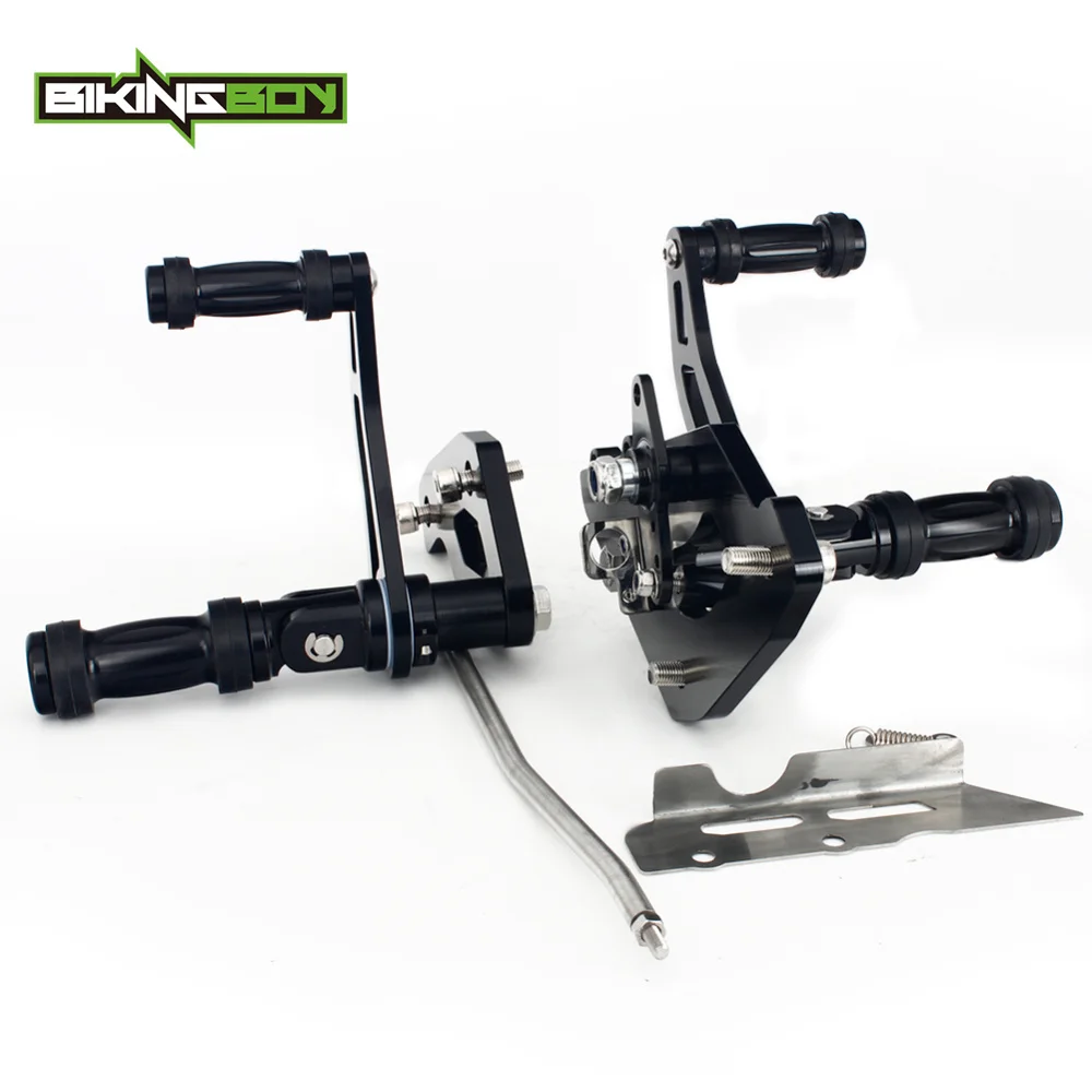 BIKINGBOY CNC алюминиевая заготовка переднего управления подножки для Kawasaki VN 900 Vulcan 2006