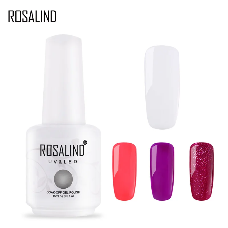 

ROSALIND Gel 1S 15ml 60 Colors Nail Polish Vernis Nail Gel Polish Semi Permanent Soak Off Nail Art Painting Gel Varnish