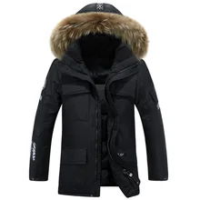 2016 neue Slim Pelzkragen Hooded Parka Unten Männer Dicke Warme Gute Qualität Daunenmantel Für Mann