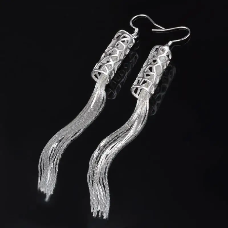 Pendientes, Стерлинговое серебро, ювелирные изделия, женские серьги, 925, brincos plata, длинные, orecchini oorbellen, для женщин, a1t3, ювелирное изделие, кольцо, серебро