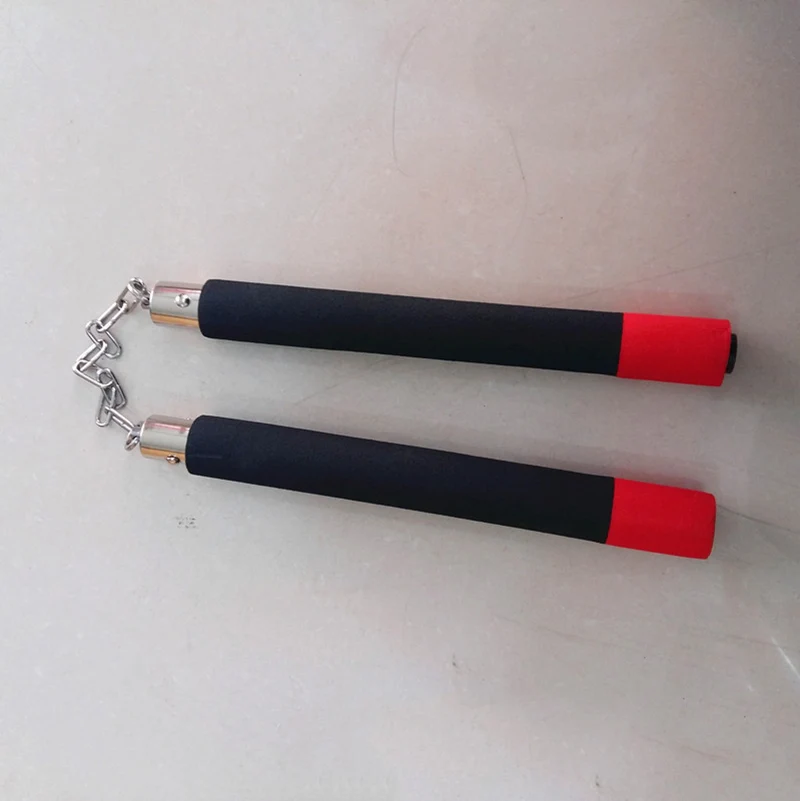 Фигурку боевых искусств обучение Пены Мягкий Nunchaku губка каратэ Stick нунчаки ниндзя Magic игрушечные лошадки подарок для детей