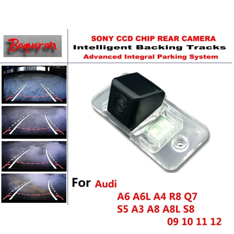 

for Audi A6 A6L A4 R8 Q7 S5 A3 A8 A8L S8 CCD Car Backup Parking Camera Intelligent Tracks Dynamic Guidance Rear View Camera