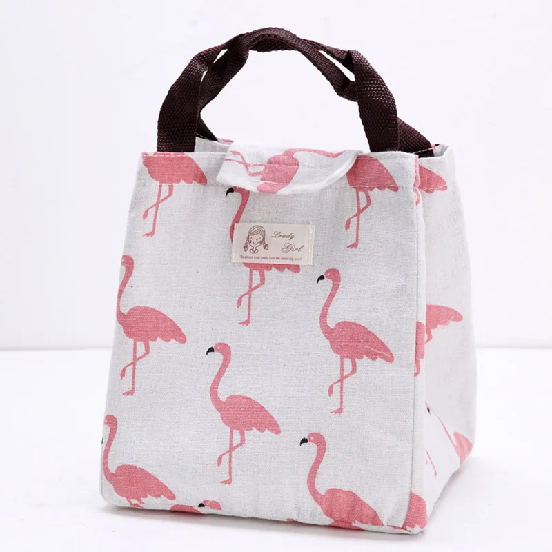white flamingo Изоляционные сумки для детского питания, подогреватель бутылочек для молока, сумка для мам с рисунком фламинго, переносная Термосумка для пикника - Цвет: white flamingo