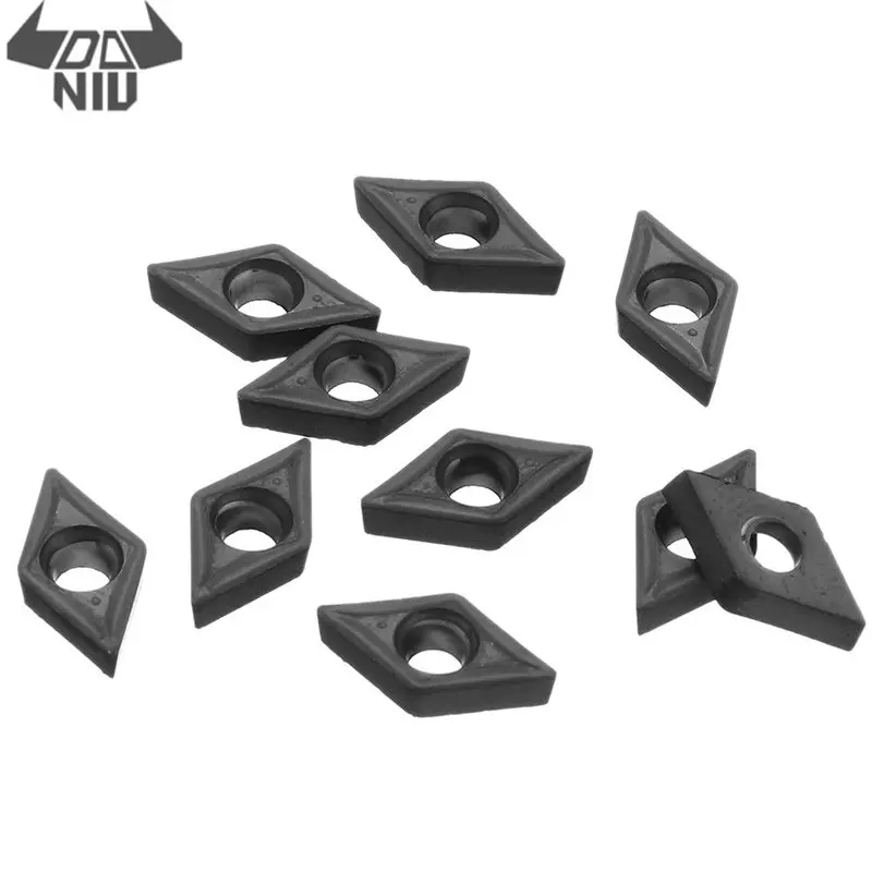 

DANIU 10Pcs DCMT070204 IC908 External Turning Tools Carbide Insert for SDNCN1010H07/SDNCN1212H07 Turning Tool Holder