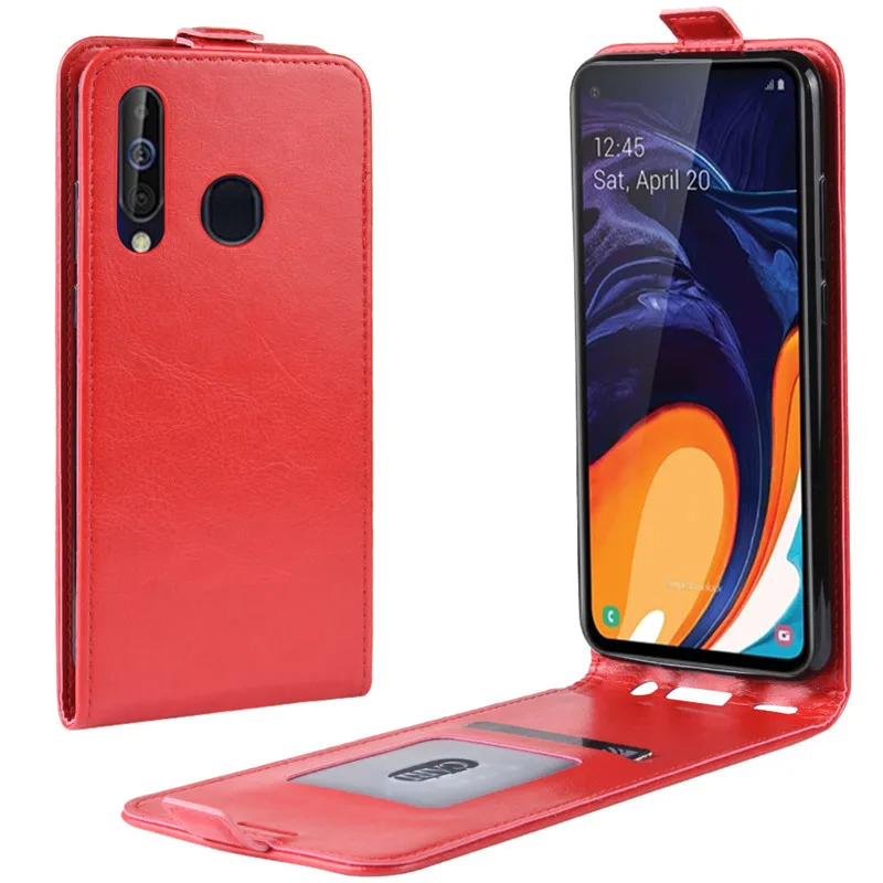Phone Case for Samsung Galaxy A60 Cover 6.3 inch Vertical PU Leather Case Flip Case Cover for Samsung Galaxy A60 Case Phone Bag
