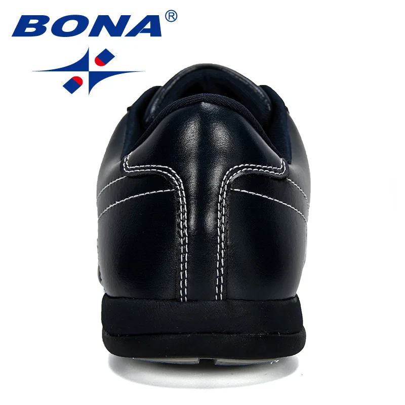 BONA Men Flats Microfiber Lacing Shoes Breathable Men Casual Shoes Fashion Sneaker Men Loafers Outdoor Man Leisure Footwear