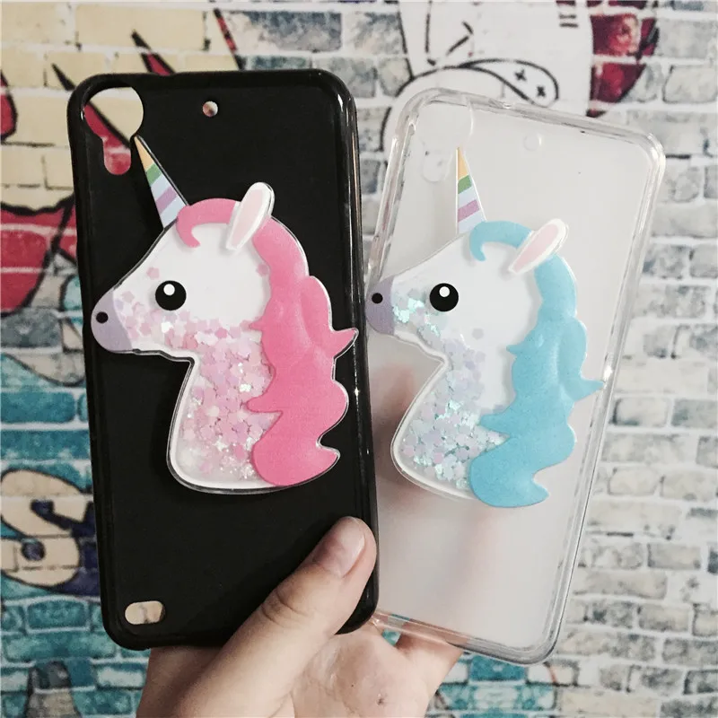 

3D Unicorn Quicksand Liquid Soft Silicone Case for HTC Desire 530 / Desire 630 Phone Cover Cartoon Diamond Funda Coque Fashion