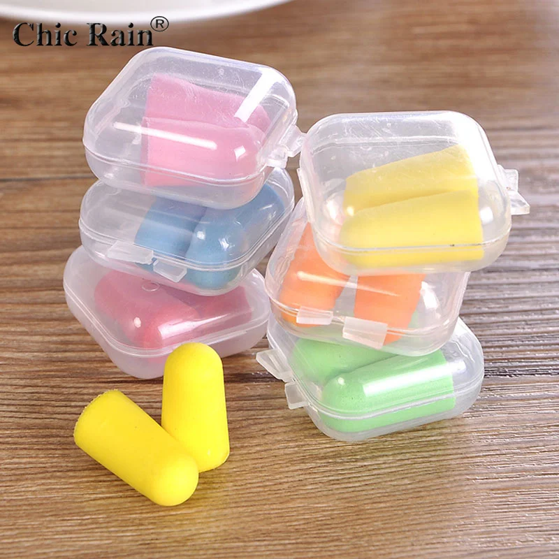

2pcs/bag Soft Sleep Soundproof Sponge Sleeping Memory Foam Ear Caps Cups Plugs Travel Noise Prevention Earplugs Noise Reduction