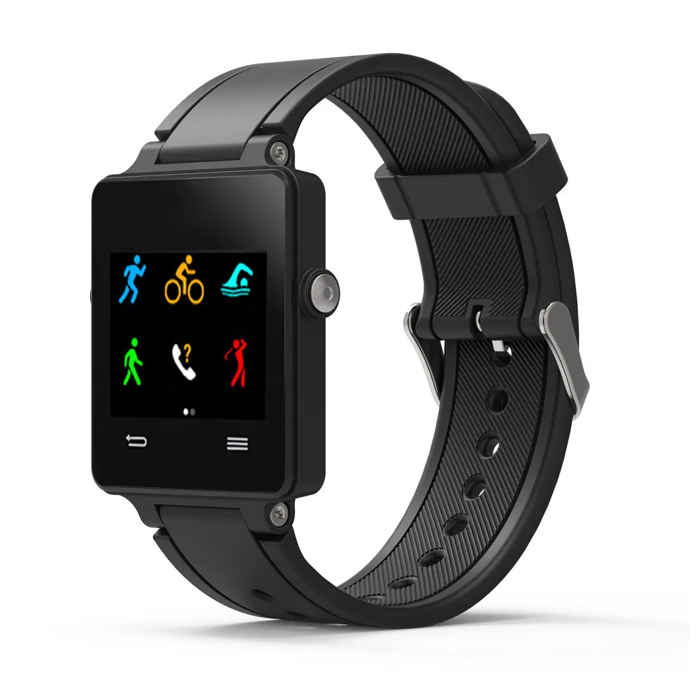 HIPERDEAL модный спортивный силиконовый браслет ремешок для Garmin Vivoactive ацетат 15J Прямая - Цвет: Черный