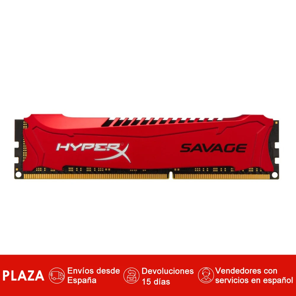 

HyperX Savage 16GB 1600MHz DDR3 Kit of 2, 2 x 8 GB, 240-pin DIMM, Rojo