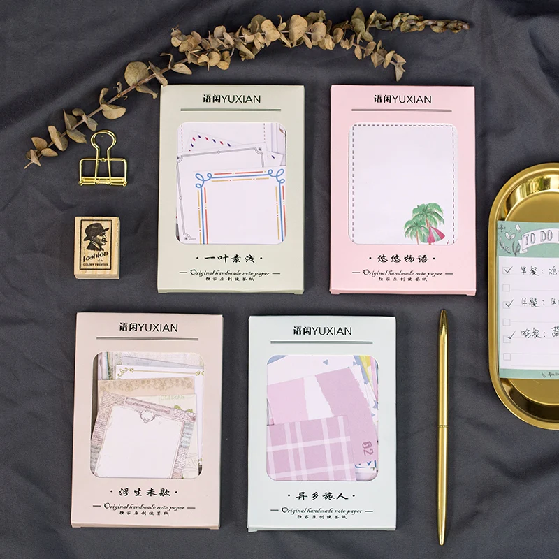 

10pcs/pack Vintage Paper Stickers Diary Planner Writable Decorative Colorful Retro Stickers Scrapbooking DIY Craft Stick Label