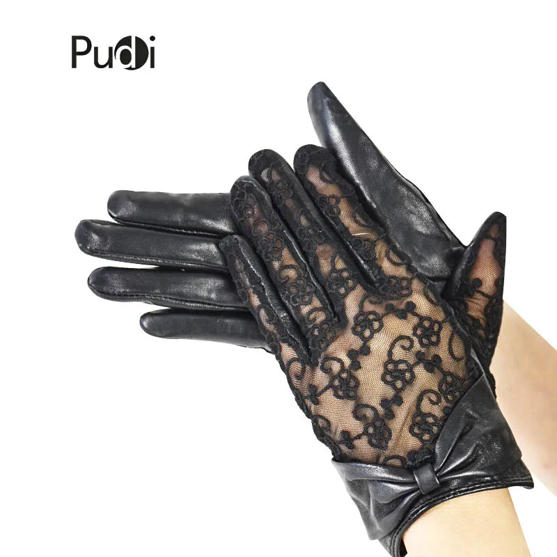 

Женские кружевные перчатки PUDI GL823 из натуральной кожи, модные сексуальные брендовые перчатки из натуральной овечьей кожи для вечеринки