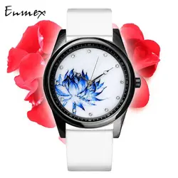 2018 подарки для девочек Enmex индивидуализации дизайн наручные часы цветок лотоса леди Креативный дизайн Женская мода кварцевые часы