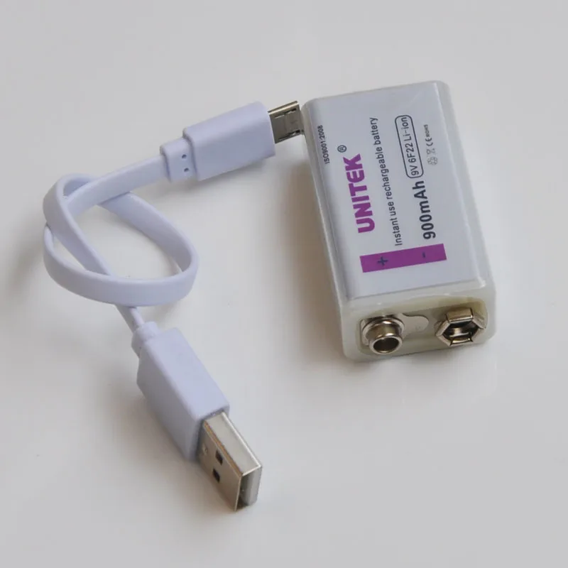 1 шт. литий ионный аккумулятор USB 9 в 900 мАч 6F22 для микрофона гитары эквалайзера
