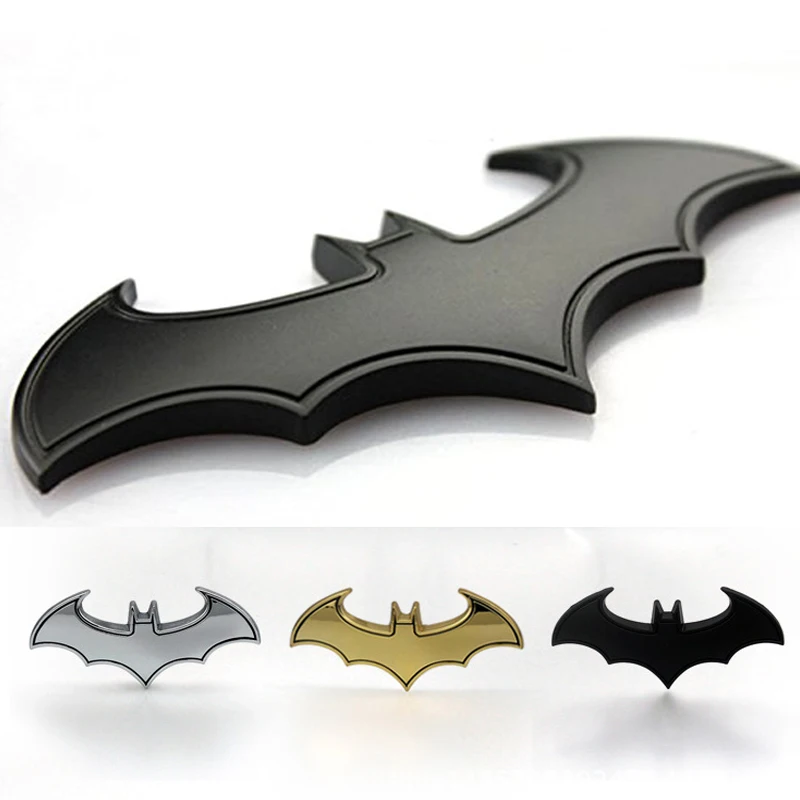 

3D Car Stickers Cool Metal Bat Auto Logo Car Styling Metal Batman Badge Emblem Tail Decal Motorcycle Car Accessories Automobiles