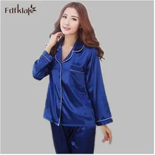 Весна-осень женская пижама с коротким рукавом и длинные рукава шелковые пижамы Большие размеры Женская домашняя одежда женские костюмы, одежда для сна, A371