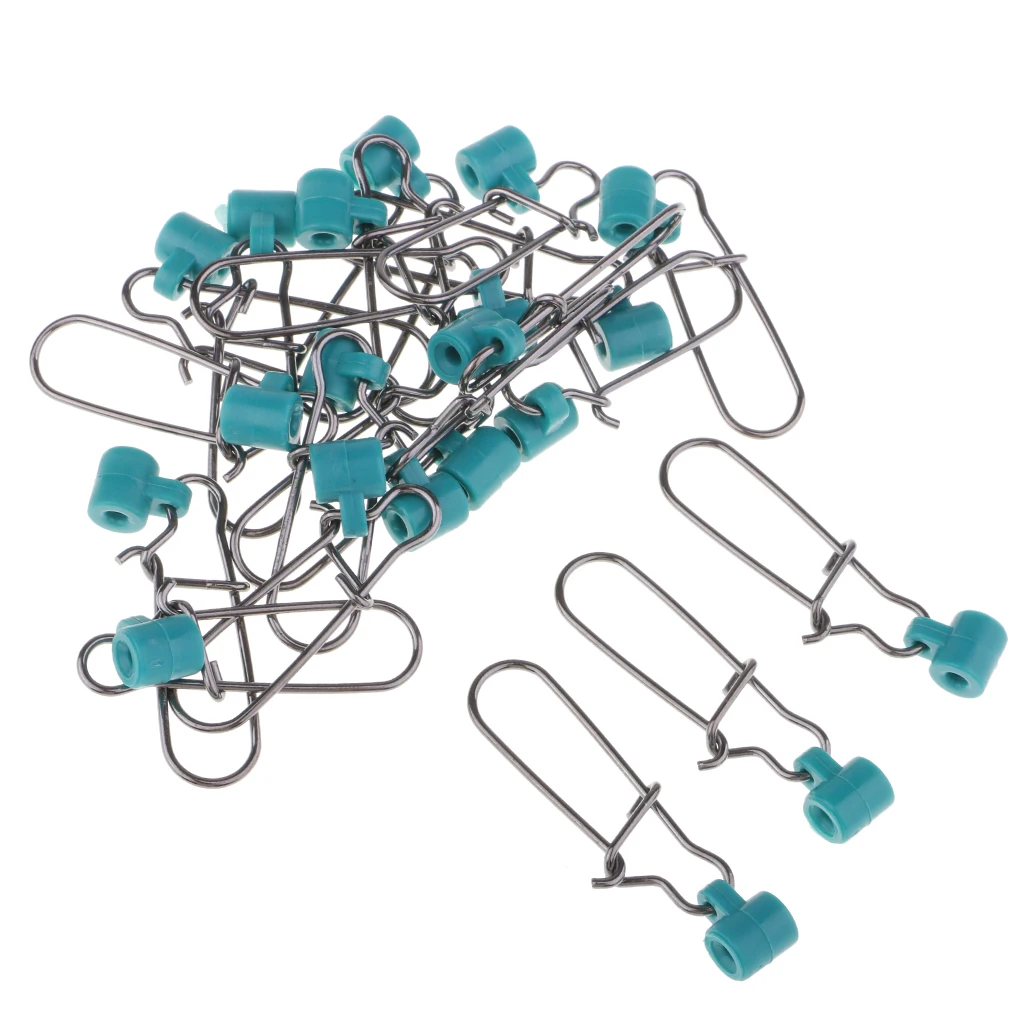 40pcs High-strength Fishing Line Sinker Slider Slides Hook Snap for Fish Finder